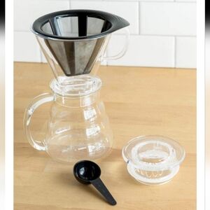 Bodum Melior Pour-Over Drip Coffee Maker Set with Filter And Spoon 20 Oz